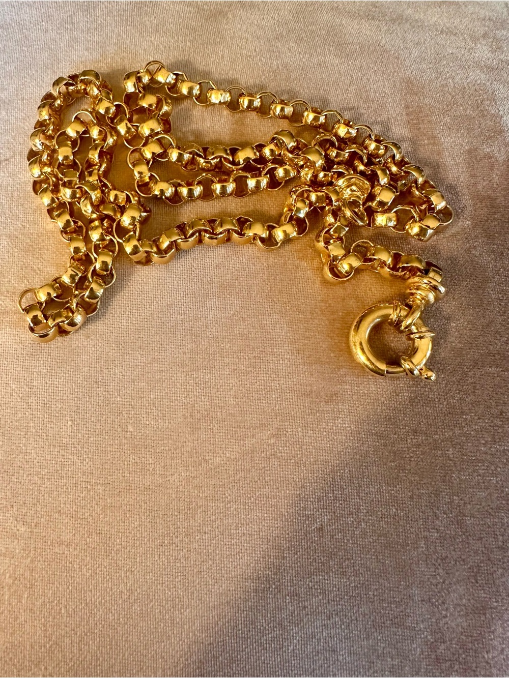 Vintage John River Rollo chain (30 inches) with a decorative round large clasp - Picture 3 of 6